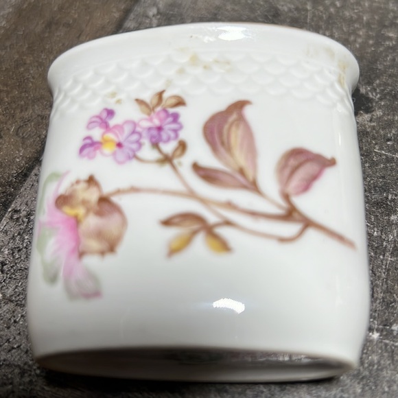 Vintage Thomas R Miniature Oval Vase Hand Painted Gold Rim Made Germany - Picture 5 of 6